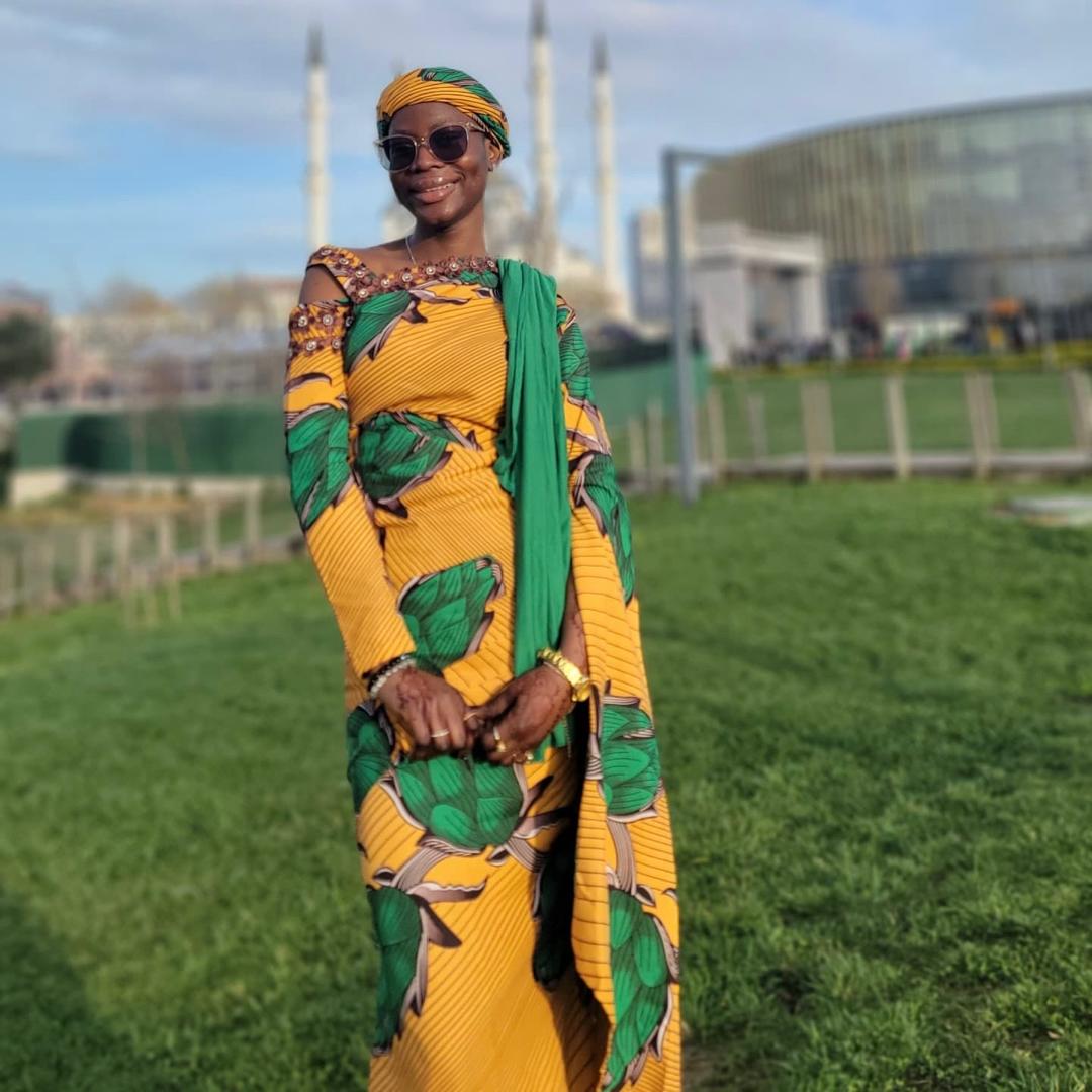 Azizah wearing Ankara print